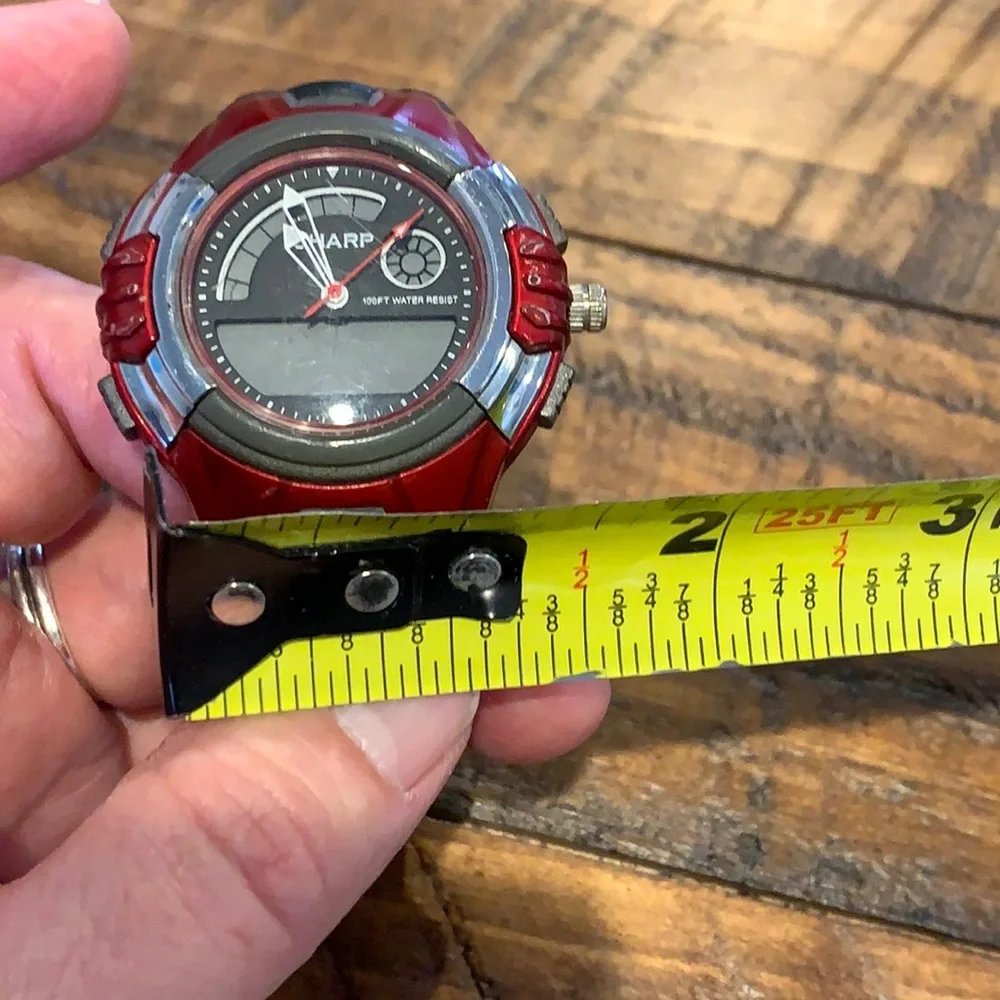 Sharp Men’s Digital Watch Needs a battery Pre owned water resistant # Shp3246